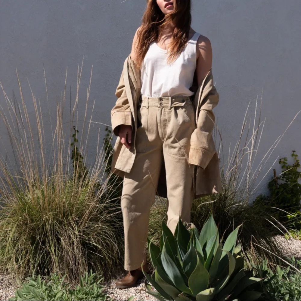 MATE the Label X Orca Organic Cotton Workwear Pants in Oak Size Large - Picture 3 of 12